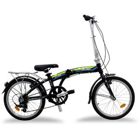 Bicicleta Flink Plegable/alum Rodada-20 7 Velocidades Negro Verde