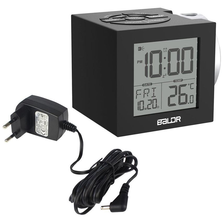 Reloj despertador de proyección LCD con retroiluminación de reloj de pantalla electrónica