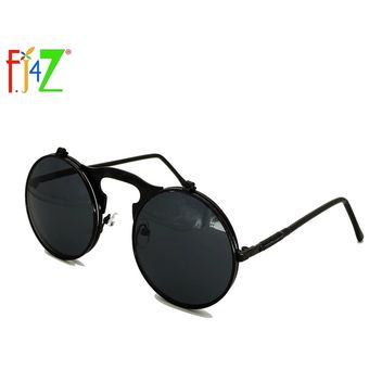 F.J4Z-gafas sol redondas hombresol PunKda, 