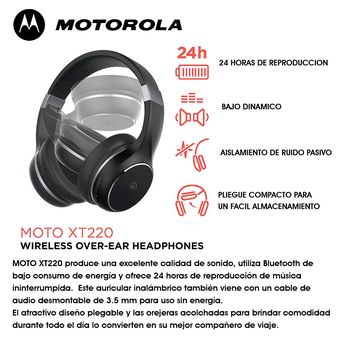 Audífonos de Diadema Bluetooth Motorola XT220 One ear Inalámbricos Negro