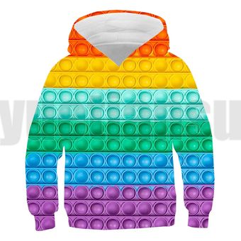 Casual 3D Cartoon POP Fidget  Hoodie Children Sweatshirt Game Oversize Pullover Kids Streetwear Clo 