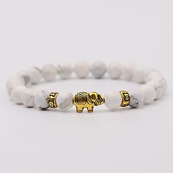 Douvei Encanto Ojo De Tigre Pulsera De Bola De Oro Pulsera 