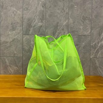 Malla transparente Bolso de la playa de la playa de la malla de un hombro Capacidad práctica 