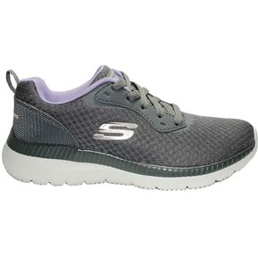 Tenis Mujer Skechers Mesh Lace  Up - Gris      