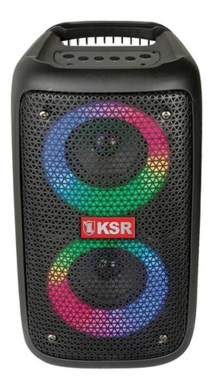 Bocina Portatil Kaiser KSW-5003 Luces Led -Negro