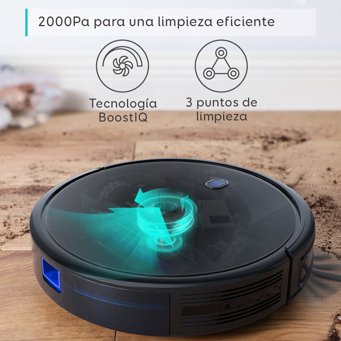Aspiradora Robot Eufy Robovac 15C Max 2.000Pa Potencia App Alexa Google Assistant