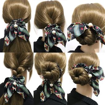Accesorios para el cabello a la moda accesorios para el cabello elásticos para mujeres pajarita cinta de pelo Banda accesorios para el pelo F 1PC Rainbow 
