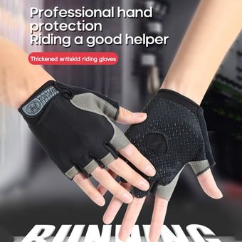 manoplas de G E#Guantes antideslizantes de medio dedo para ciclismo 