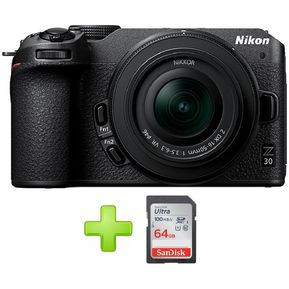 Cámara Nikon Z30 Mirrorless 21Mp Lente 16-50mm Vr+64GB