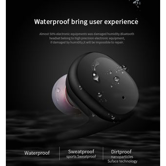 #2 Auriculares internos inalámbricos Bluetooth 5,0,auriculares con más de 100 horas de autonomía,Mini auriculares intrauditivos con diseño TWS a prueba de agua para IOS y Android 