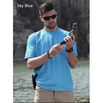 Camiseta de secado rápido de los hombres de verano adiestramiento al aire libre ropa de para correr pesca deporte de senderismo Tops hombre camisetas de algodón M-4XL 