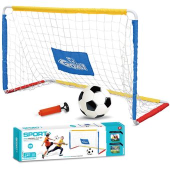 Set 2 Porterias Infantiles Futbol Soccer Armable Balon 13 Cm