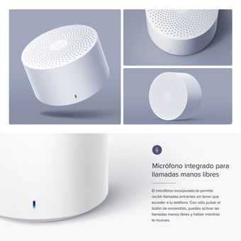 Mini parlante Bluetooth 4.2 Blanco  Mi Compact Bluetooth Speaker 2 de  Xiaomi