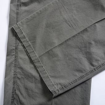 #012 Gray Los hombres Harem táctico pantalones caídos pantalones de 