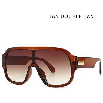 Designer Oversized Siamese Sunglasses Men Vintage Shield Ins 
