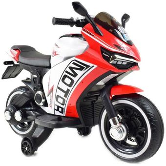 moto carro ducati racer niños 2-8 años LUCES LED 12 v