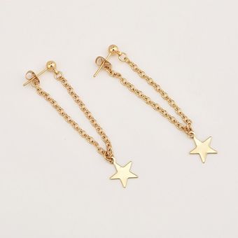 Personality Pentagram Star Colgando Pendientes Colgando De 