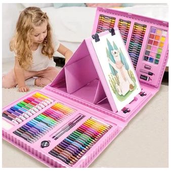 Set Colores Kit Colorear 208 pcs Juego Arte Dibujo Creativo Infantil -  Canela Hogar