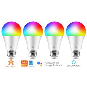 Foco Inteligente E27 WIFI RGB Smart LED  Madtronix Pack x 4