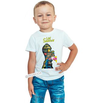 Camiseta moda niño poliester tacto algodónn simpsons homero fabrica 
