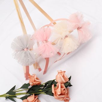 turbantes artículos para el cabello accesorios para el cabello Oaoleer-Bandanas con lazos de organza para niña diadema de flores para niña 