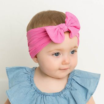 20 piezas nueva moda sombreros niñas suave nailon elástico diadema arco turbante anudado diadema encaja 0-32 meses infantil niños HB084 