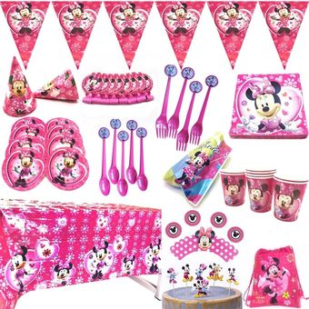 Accesorios de coración de platos de papel para pastel de Fiesta de mouse decora 