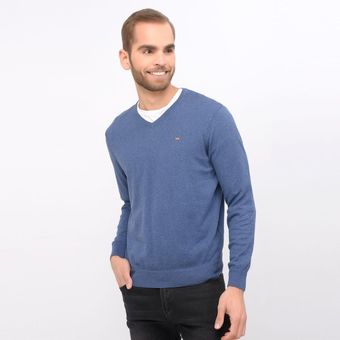 Sweater De Algodón Hombre University Club-Gris 
