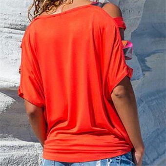 Gran oferta camiseta para mujer con hombros descubiertos novedad Vintage bohemio estampado Tún HON 