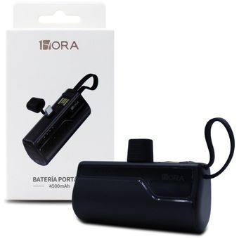 1 Hora Mini Power Bank 4500 mah, Batería Portátil Salida Tipo C con 1