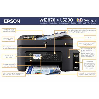 Impresora Wifi, fotocopiadora, escáner y fax EPSON al mejor precio