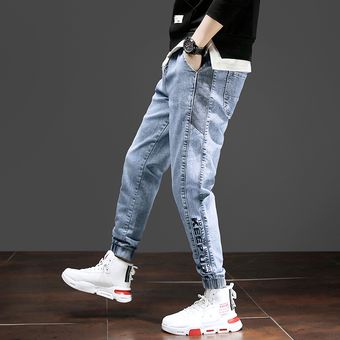 C 22233 Gris Jeans De Tamaño Grande Para Hombres 
