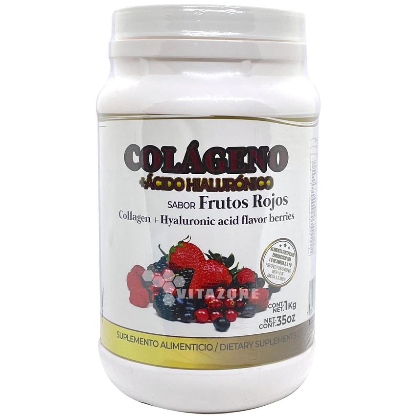 Colágeno Acido Hialurónico 1 kg Frutos Rojos Pretty Bee