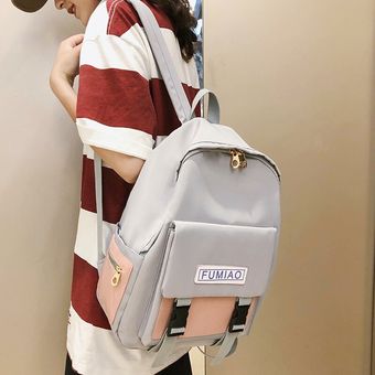 bolsos escolares d Linda mochila impermeable con hebilla para mujer 