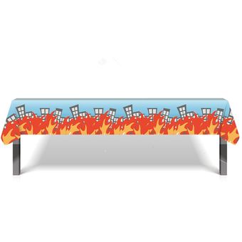Mantel de mesa con temática de bomberos para niños decoración para fiesta de fe 