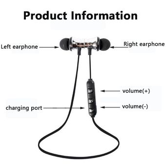 Auriculares De Bluetooth Inalámbricos Magnéticos Auriculares 