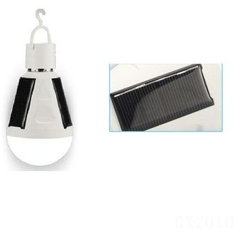 Bombilla LED solar portátil para exteriores 12W E27 5700K Blanco frío 