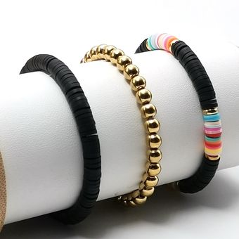 3 Piezasjuegos De Pulseras De Disco De Arcilla A Mano De De 