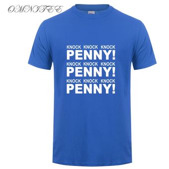 Novedosa camiseta a la moda de Sheldon Cooper Penny para hombre camiseta de verano de manga corta con el Logo del Big Bang Theory Camiseta de algodón Cooper para hombre 
