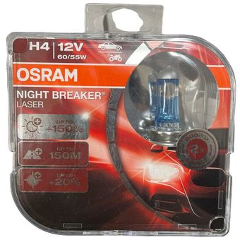 2 Bombillos Osram H4 Night Breaker Laser 12v 60/55w +150% 1a