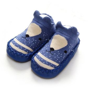 azul Bebé calcetines de bebé calcetines que caminan de aprendizaje para niños pequeños calcetines del piso Calcetines Calzado de dibujos animados 