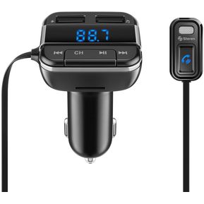 Transmisor FM Bluetooth noise cancelling,cargador y reproductor MP3