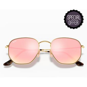 Lentes de sol ray ban rb3548n 001 hexagonal online flat