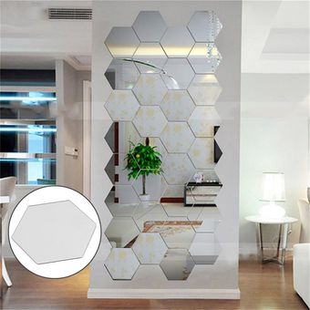 HONMIED Adhesivos Decorativos para Pared con Espejo Adhesivos Acrílicos Extraíbles para Espejo Diseño Moderno para Decoración de Paredes de Sala de Estar y Dormitorio Adhesivos Cuadrados para Pared 