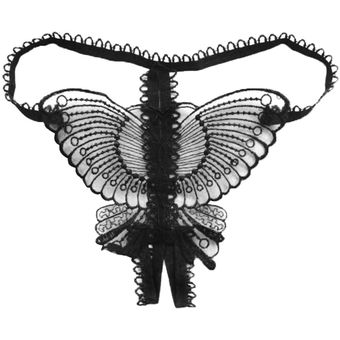 Tangas de encaje de mariposa para mujer 