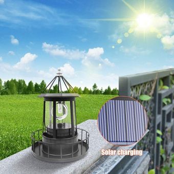 Led lámpara accionada solar impermeable al aire libre Patio giratoria Faro 