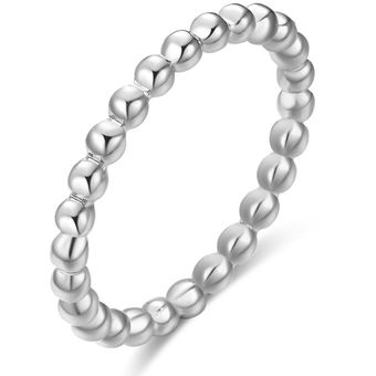 Nuevo Anillo De Mujer Corrugada De Agua De Cuentas Finas De 