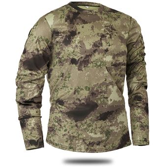 Nueva ropa de marca Mege para otoño y primavera camiseta táctica de manga larga de camuflaje para hombre camisa masculina de secado rápido camisa militar del ejército ATAC 