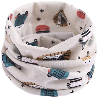 Otoño e Invierno moda cálida bufandas de dibujos animados Primavera Bufanda de algodón para niños de 0 a 10 años cuello de cuello para niño y niña 