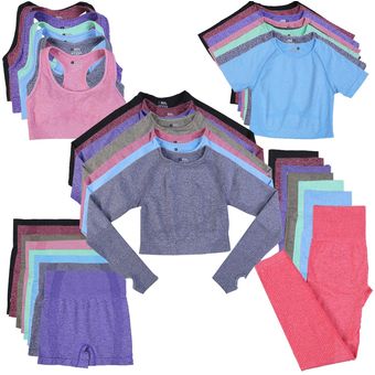 Conjunto deportivo sin costuras para mujer ropa de entrenamiento sujetador 